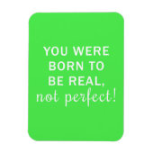 Neon Green Quote in wit Magneet (Verticaal)