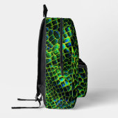 Neon Green Reptile Snake Monogram Bedrukte Rugzak (Links)