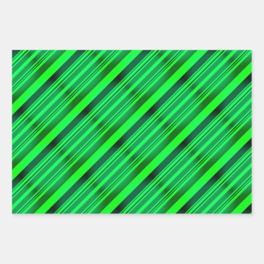Neon Green Sci-Fi Futuristic Abstracte St. Patrick Inpakpapier Vel (Voorkant 2)