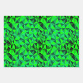 Neon Green Sci-Fi Futuristic Abstracte St. Patrick Inpakpapier Vel (Voorkant)