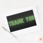 Neon Green Sign Trendy Bedankt Rechthoekige Sticker (Envelop)