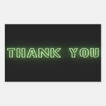 Neon Green Sign Trendy Bedankt