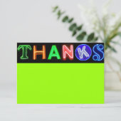 NEON GREEN SIGNS Bar Bat Mitzvah Hartelijk dank Bedankkaart (Staand voorkant)