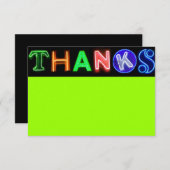 NEON GREEN SIGNS Bar Bat Mitzvah Hartelijk dank Bedankkaart (Voorkant / Achterkant)