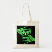 neon green skeleton Canvas tas (Voorkant)