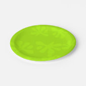 neon green slik leuk kinder feest papieren bordje (Gekanteld)