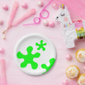 neon green slim slim slim white party paper bord (Feest)