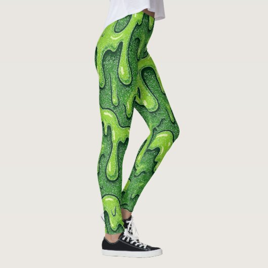 Neon Green Slime Drip Leggings (Rechts)