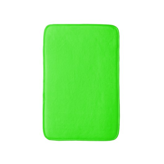 Neon Green Solid Color Badmat (Voorkant Verticaal)