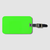 Neon Green Solid Color Bagagelabel (Voorkant (horizontaal))