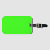 Neon Green Solid Color Bagagelabel (Voorkant (horizontaal))