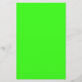 Neon Green Solid Color Briefpapier (Voorkant)