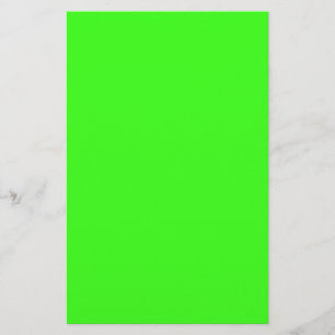 Neon Green Solid Color Briefpapier