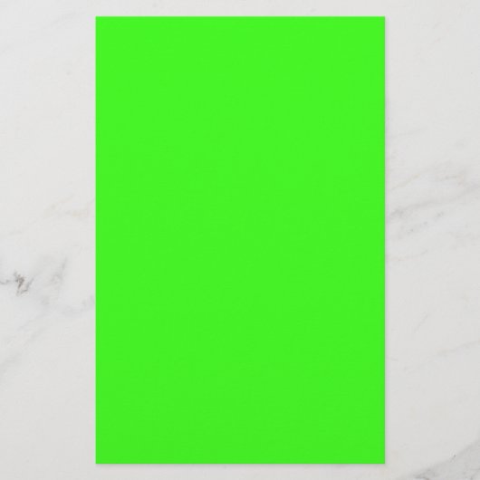 Neon Green Solid Color Briefpapier (Voorkant)