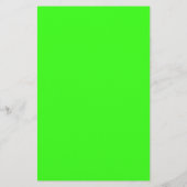 Neon Green Solid Color Briefpapier (Achterkant)