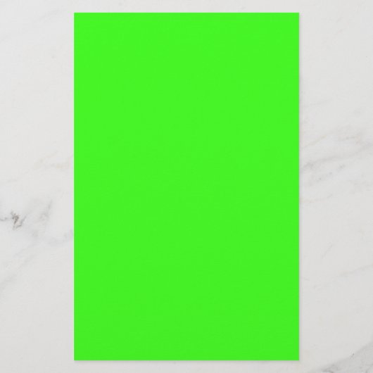 Neon Green Solid Color Briefpapier (Achterkant)