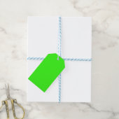 Neon Green Solid Color Cadeaulabel (Met Touw)