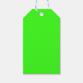 Neon Green Solid Color Cadeaulabel