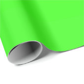 Neon Green Solid Color Cadeaupapier (Rol Hoek)