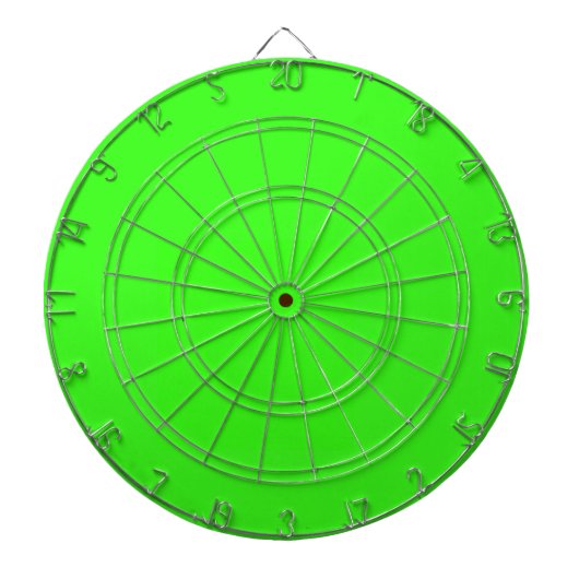 Neon Green Solid Color Dartbord (Voorkant)
