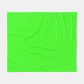Neon Green Solid Color Fleece Deken (Voorkant (Horizontaal))