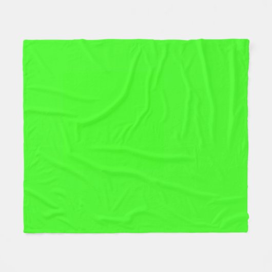 Neon Green Solid Color Fleece Deken (Voorkant (Horizontaal))