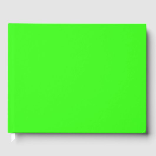 Neon Green Solid Color Gastenboek (Voorkant)