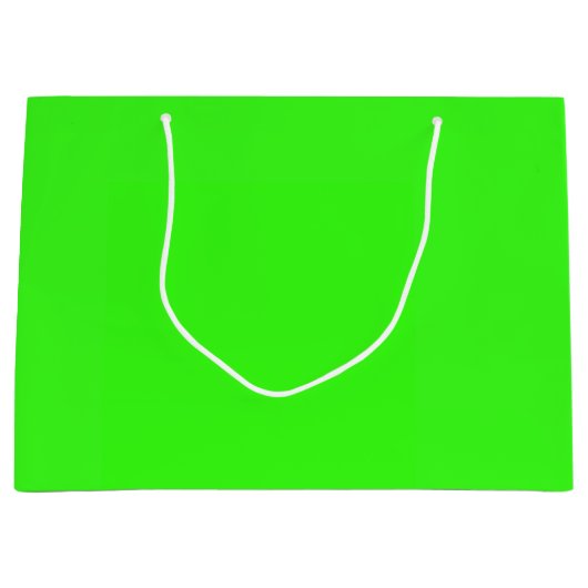 Neon Green Solid Color Groot Cadeauzakje (Voorkant)