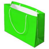 Neon Green Solid Color Groot Cadeauzakje (Achterkant Gekanteld)