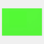 Neon Green Solid Color Inpakpapier Vel (Voorkant 2)