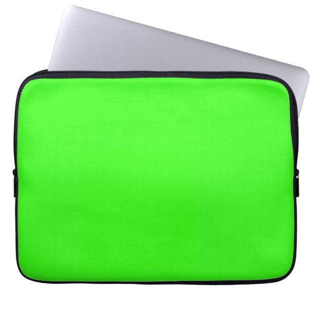 Neon Green Solid Color Laptop Sleeve (Voorkant)
