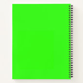 Neon Green Solid Color Notitieboek (Achterkant)