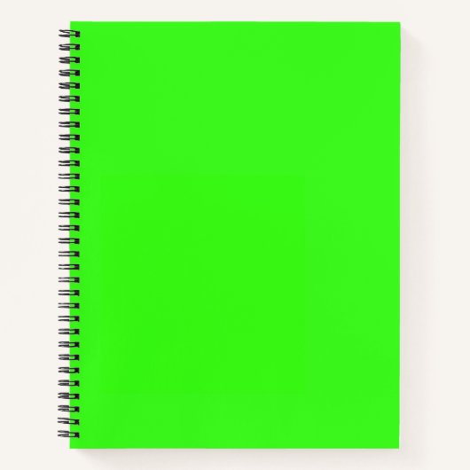 Neon Green Solid Color Notitieboek (Voorkant)