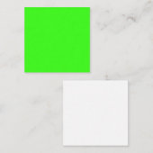 Neon Green Solid Color Notitiekaartje (Voorkant / Achterkant)