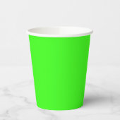 Neon Green Solid Color Papieren Bekers (Links)