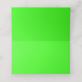 Neon Green Solid Color Plaatskaartje (Binnenkant ongevouwen)