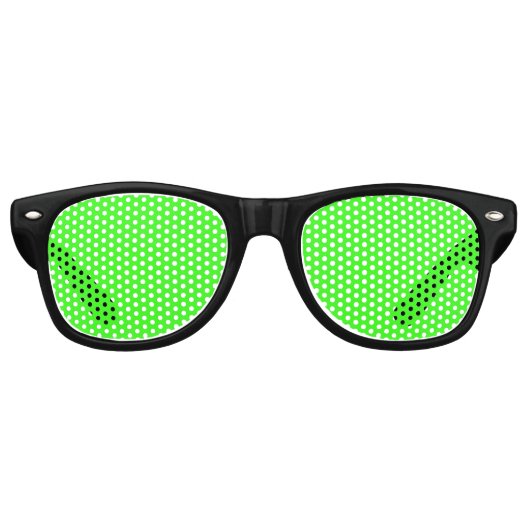 Neon Green Solid Color Retro Zonnebril (Voorkant)