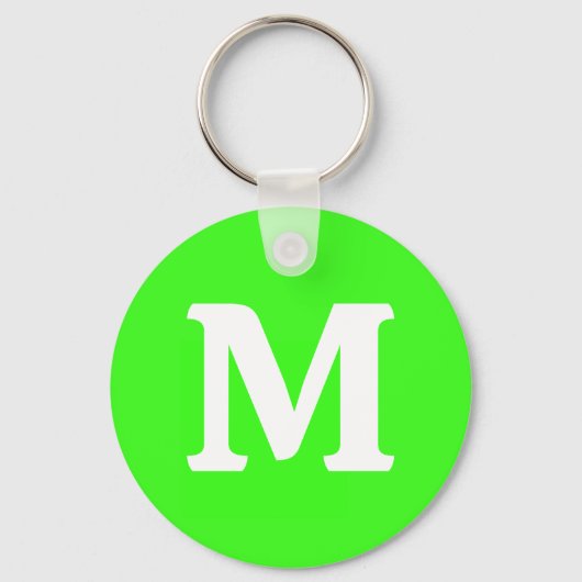Neon Green Solid Color Sleutelhanger (Voorkant)