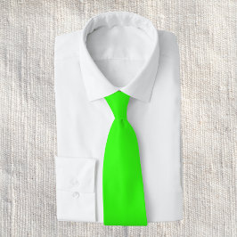 Neon Green Solid Color Stropdas