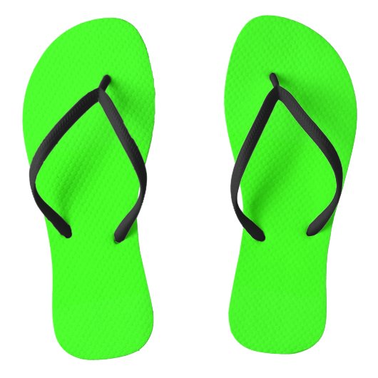 Neon Green Solid Color Teenslippers (Voetbed)