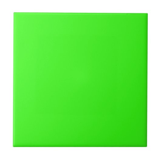 Neon Green Solid Color Tegeltje (Voorkant)