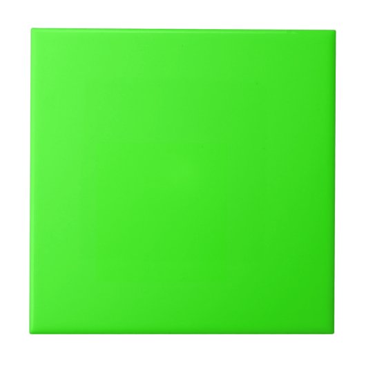 Neon Green Solid Color Tegeltje (Voorkant)