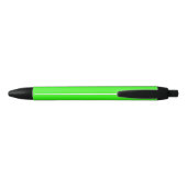 Neon Green Solid Color Zwarte Inkt Pen (Achterkant)