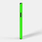 Neon Green Solid Colorful Bright Monogram Initiale iPhone Hoesje (Rechterkant)