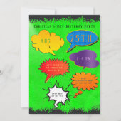 Neon Green Speech Bubble Boy Girl Kaart (Voorkant)