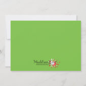 Neon Green Split Splat Custom Paintball Party Kaart (Achterkant)