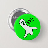 Neon Green Spooky Boo Ghost Kinder Halloween Costu Ronde Button 5,7 Cm (Voorkant /achterkant)
