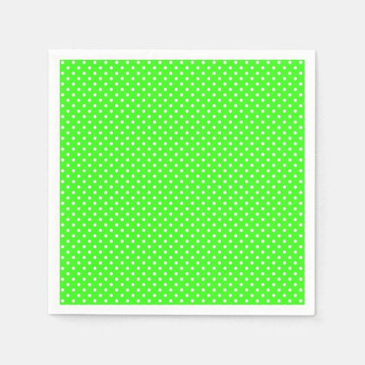 Neon Green Spotted Napkins Servet (Voorkant)
