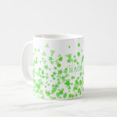 Neon Green Stippen en sterren Koffiemok (Voorkant links)