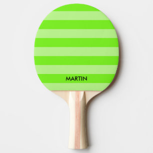 Neon green stripe table tennis ping pong paddle tafeltennisbatje